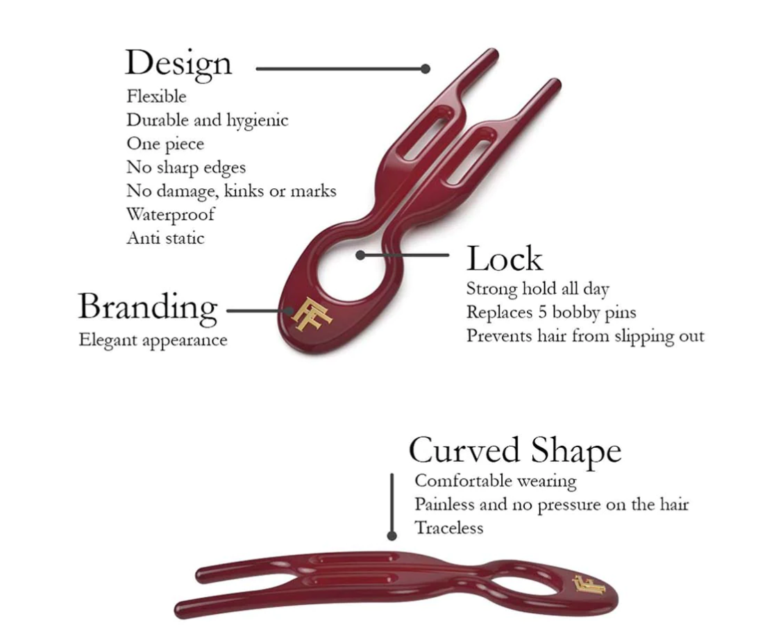 Nº 1 HAIRPIN | Ruby Red (3 per box)