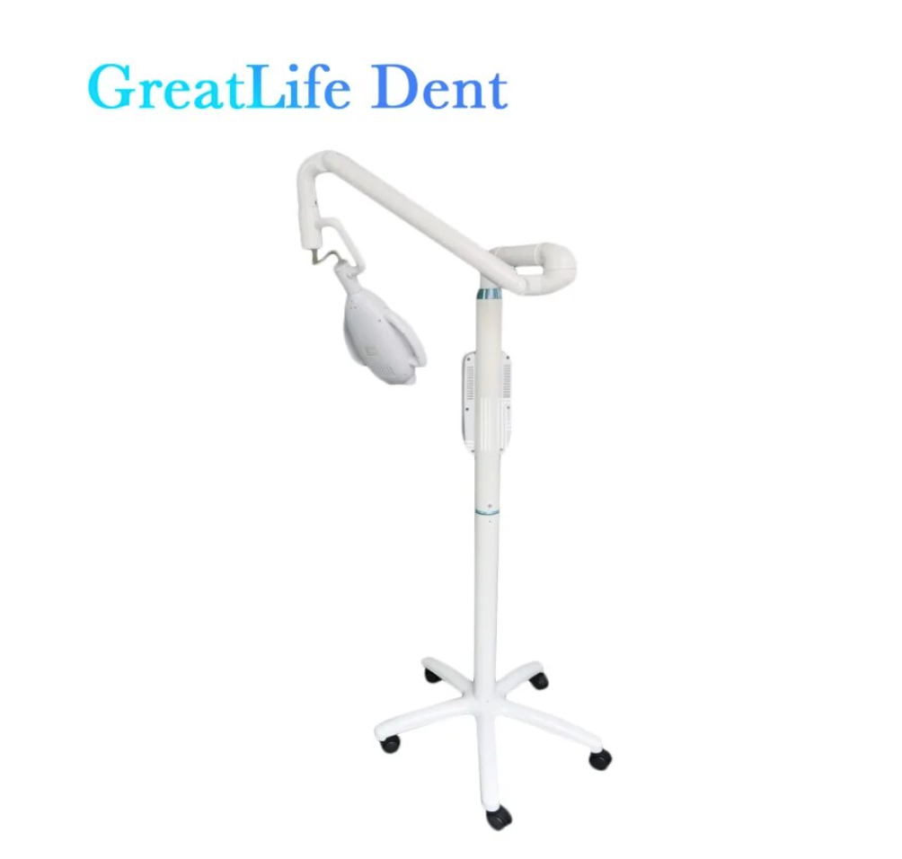 歯のホワイトニングマシン,10個のLED,60W,3色,モバイル,床,スタンド,ホイールを備えた歯科用タッチスクリーン