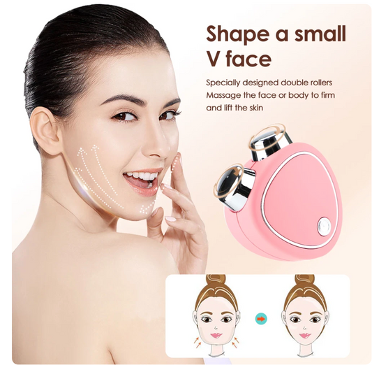 Portable Electric Face Lift Roller Massager EMS Microcurrent Sonic Vibration Facial Lifting Skin Tighten Massage Beauty Devices