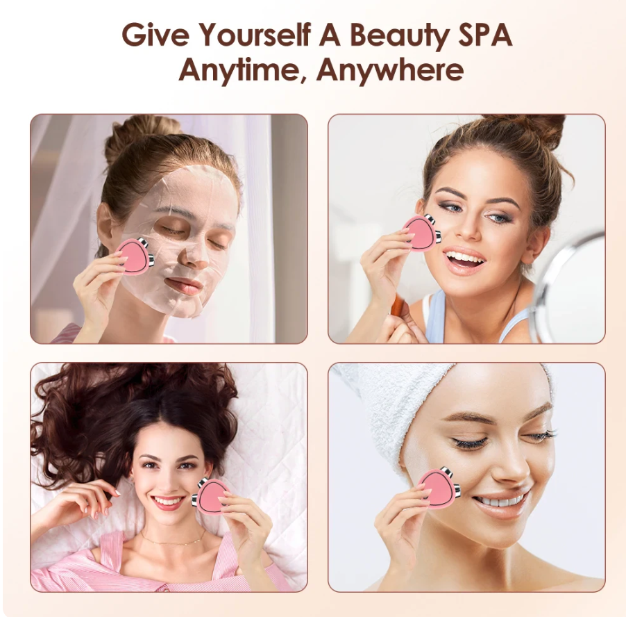 Portable Electric Face Lift Roller Massager EMS Microcurrent Sonic Vibration Facial Lifting Skin Tighten Massage Beauty Devices