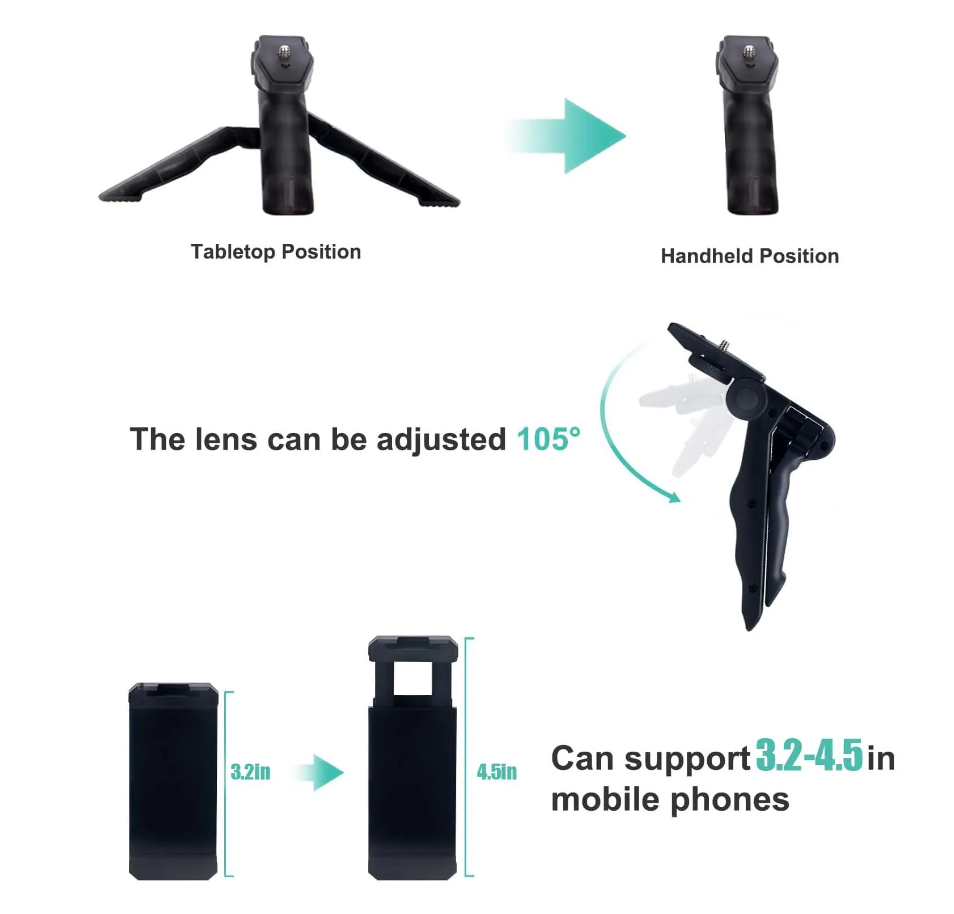 Smartphone Vlogging Kit for iPhone Android with Tripod Mini Microphone Starter Vlog kit for TikTok Live Stream Video YouTube