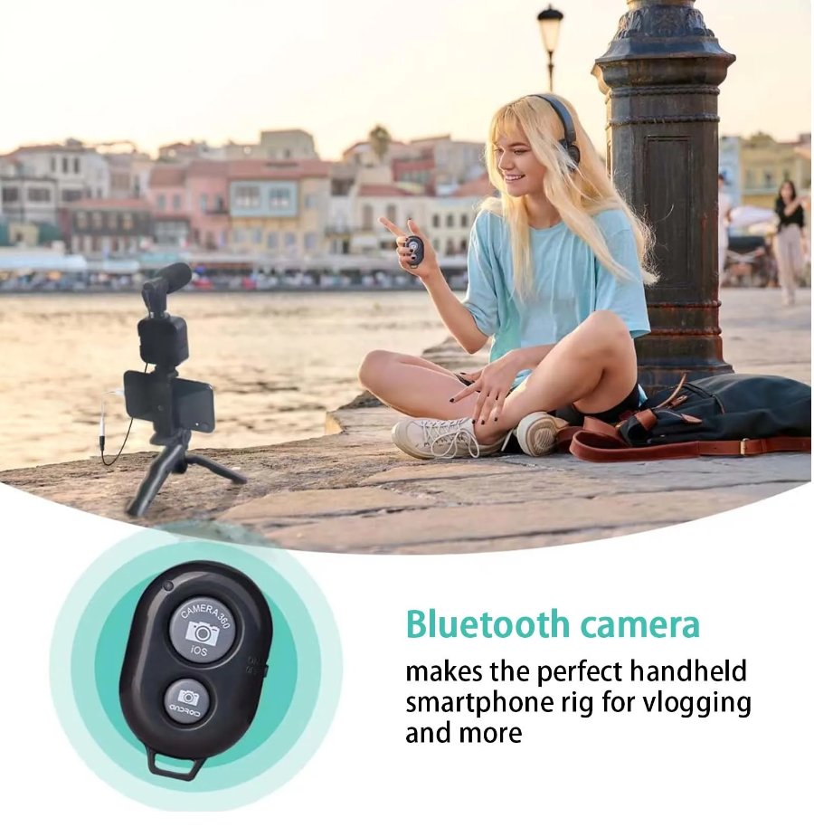 Smartphone Vlogging Kit for iPhone Android with Tripod Mini Microphone Starter Vlog kit for TikTok Live Stream Video YouTube