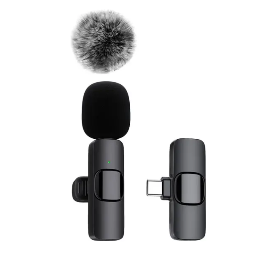 NEW Wireless Lavalier Microphone Audio Video Recording Mini Mic For iPhone Android Laptop Live Gaming Mobile Phone Microphone