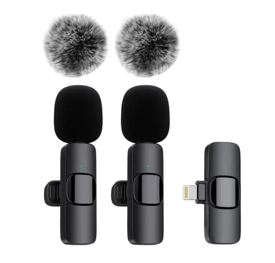 NEW Wireless Lavalier Microphone Audio Video Recording Mini Mic For iPhone Android Laptop Live Gaming Mobile Phone Microphone