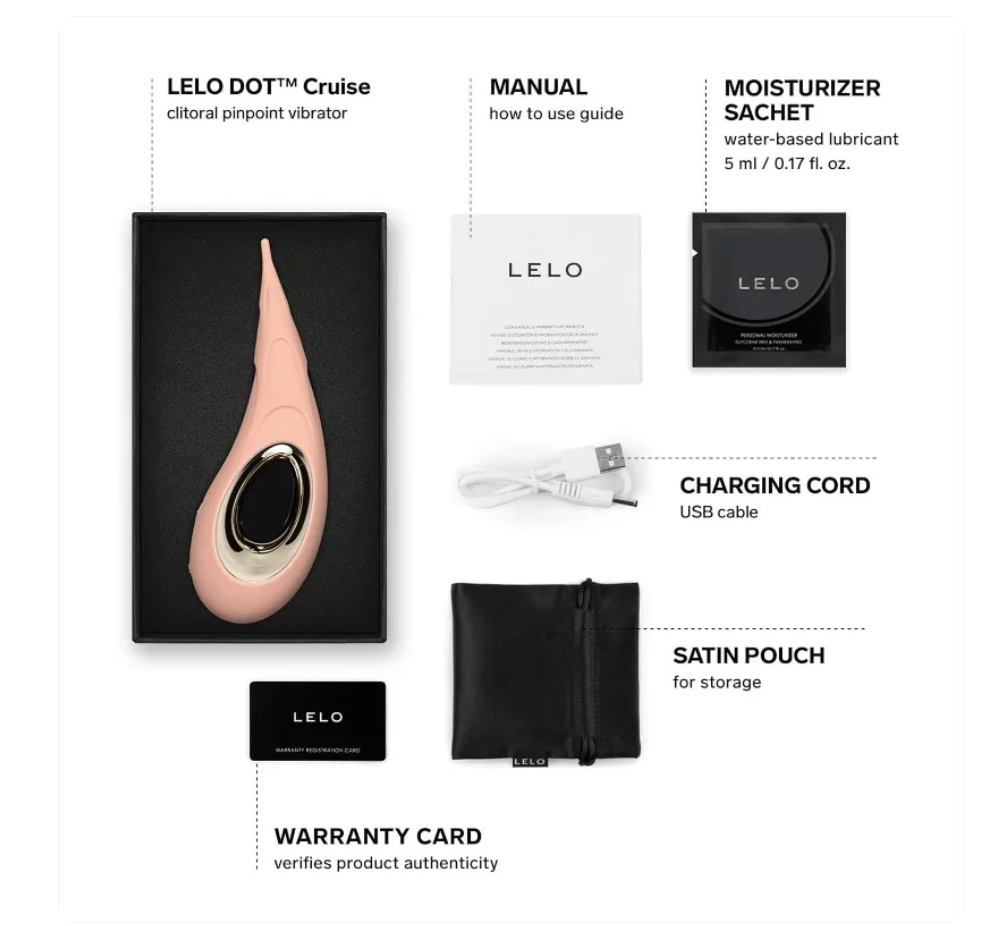 LELO DOT Cruise High Frequency Clitoral Vibrator with Elliptical Motion 8 Pinpoint Vibrator Erotic Sex Toys for Women
