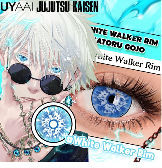 YOUPLUSのコスプレ。ハロウィン。呪術廻戦。五条悟。鮮やかな発色で瞳を大きく美しく見せ、コスパ良しで毎日のメイクに最適。ナチュラル系からハーフ系まで幅広く選べるYOUPLUSの高発色カラコンは、海外カラコンを探す日本ユーザーにおすすめです。