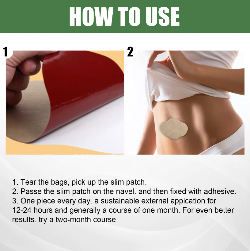 スリムベリー痩身パッチパック、減量ステッカー、水分木目痩身パッチ、10個