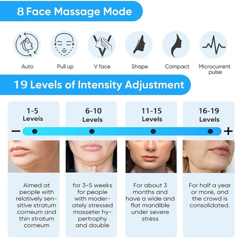 フェイス,しわ防止,スキンケア,美容ヘルス用のマイクロカレントフェイシャルマッサージャー