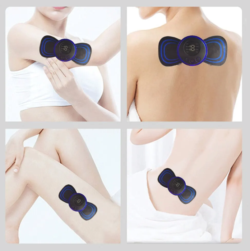 ミニ充電式ネックマッサージャーポータブル電気ネックマッサージ頸部マッサージパッチ8モード19レベル筋肉疲労を和らげる