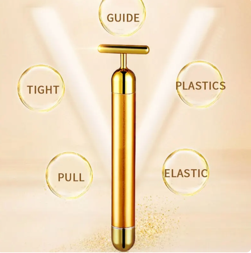 フェイシャルマッサージャー,フェイシャルケア用の三角形のフェイシャルアクセサリー,フェイシャルケア,24k