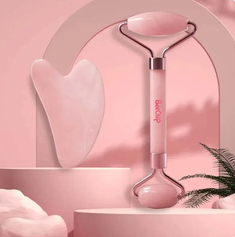 ローラー & グアシャ顔用美容ローラースキンケアツールマッサージャー樹脂フェイシャルマッサージ