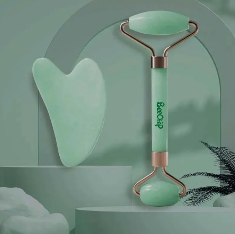 ローラー & グアシャ顔用美容ローラースキンケアツールマッサージャー樹脂フェイシャルマッサージ