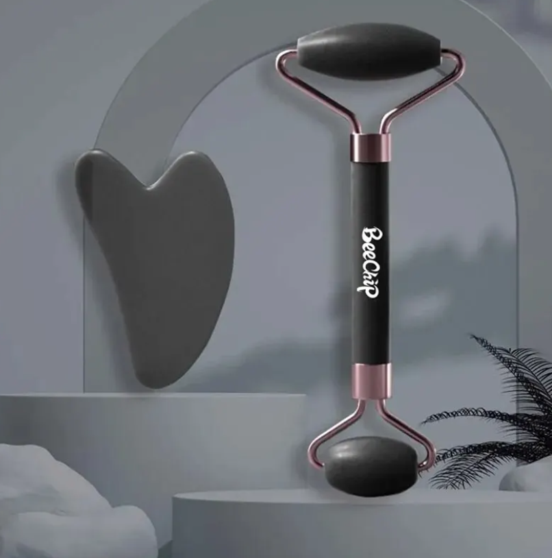 ローラー & グアシャ顔用美容ローラースキンケアツールマッサージャー樹脂フェイシャルマッサージ