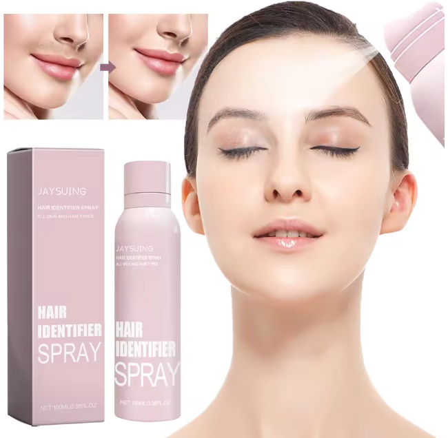 顔の脱毛スプレー,滑らかにする,顔のシェービング,痛みのないケア,4つのスクレーパー,1セット100ml Hair Identification Spray with Razors Hair Identifying Spray Face Shaving Spray for Face Shaving Hair Removal