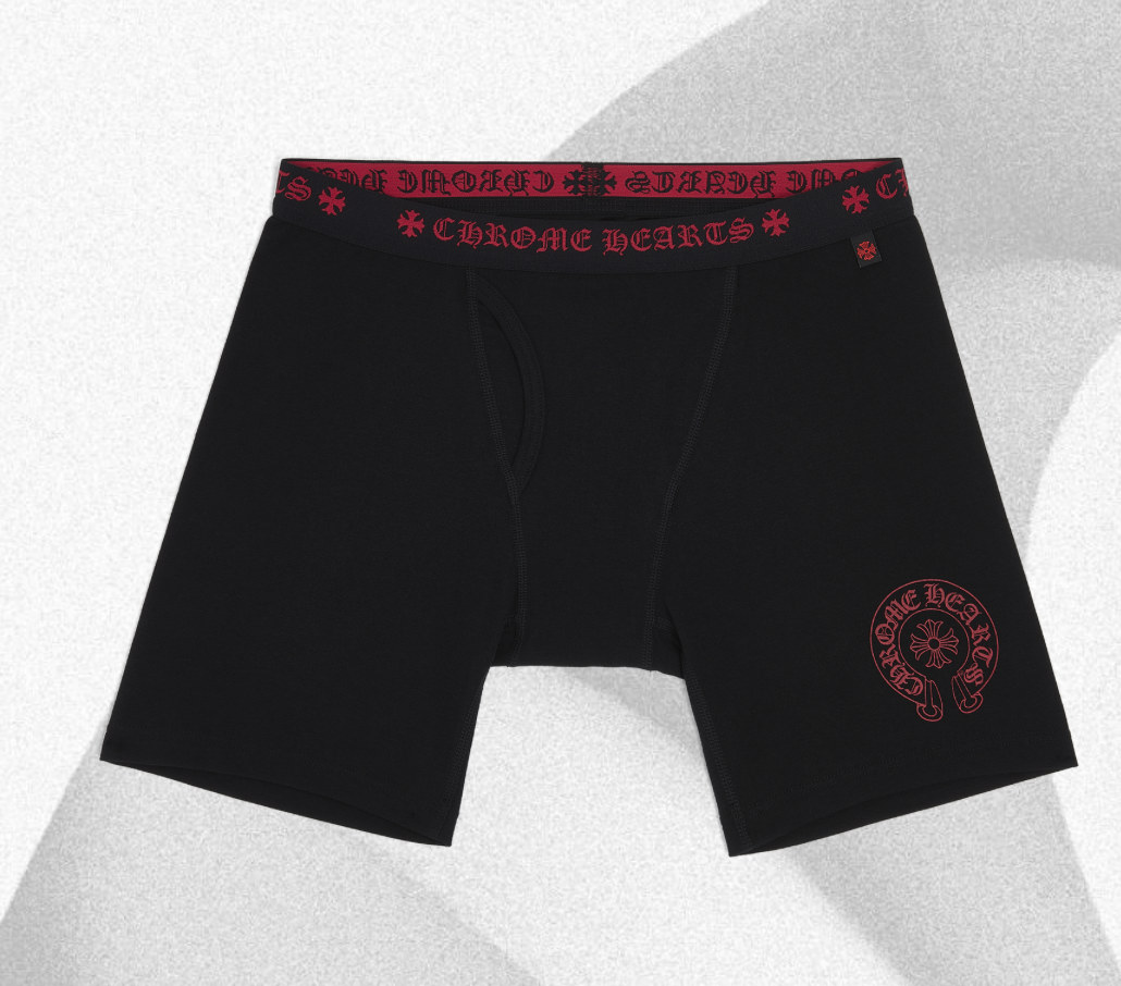 CHROME HEARTS BOXER BRIEF - LONG BLACK/RED