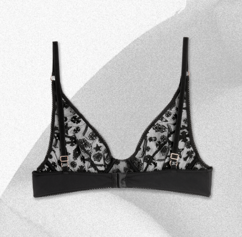 CHROME HEARTS LACE UNDERWIRE BRA