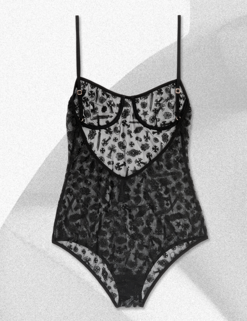 CHROME HEARTS LACE TEDDY