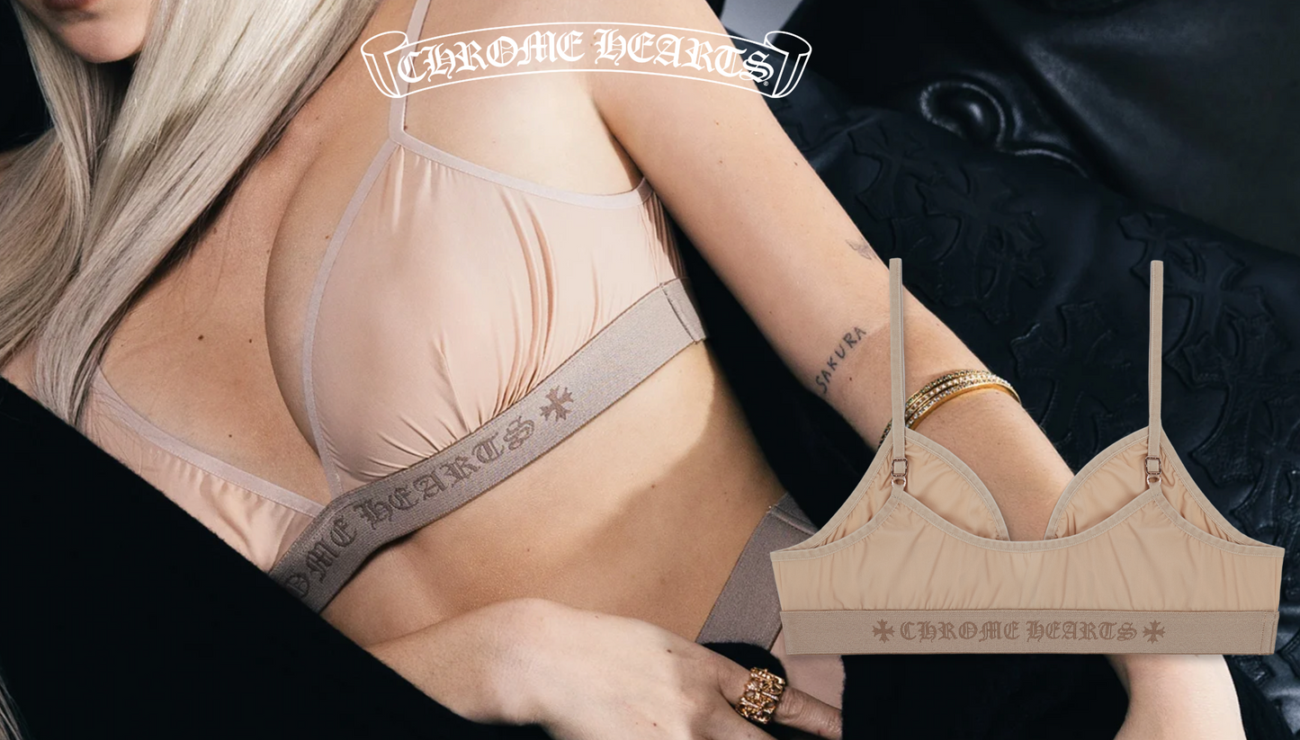 CHROME HEARTS NUDE TRIANGLE BRALETTE