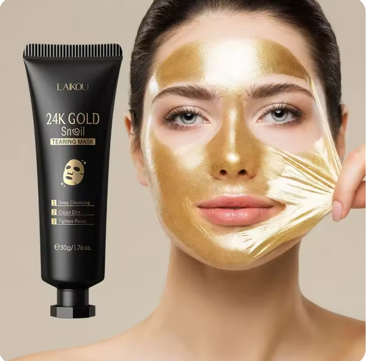 24K Gold SNAIL TEARING Mask Deep Cleansing Remove Blackhead Face Care 50g