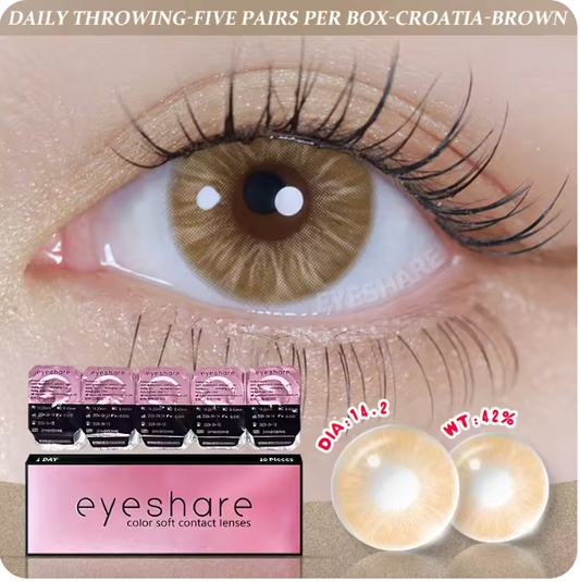 YOUPLUS lens カラコン ワンデー 1day CROATIA Brown 高発色レンズ 送料無料