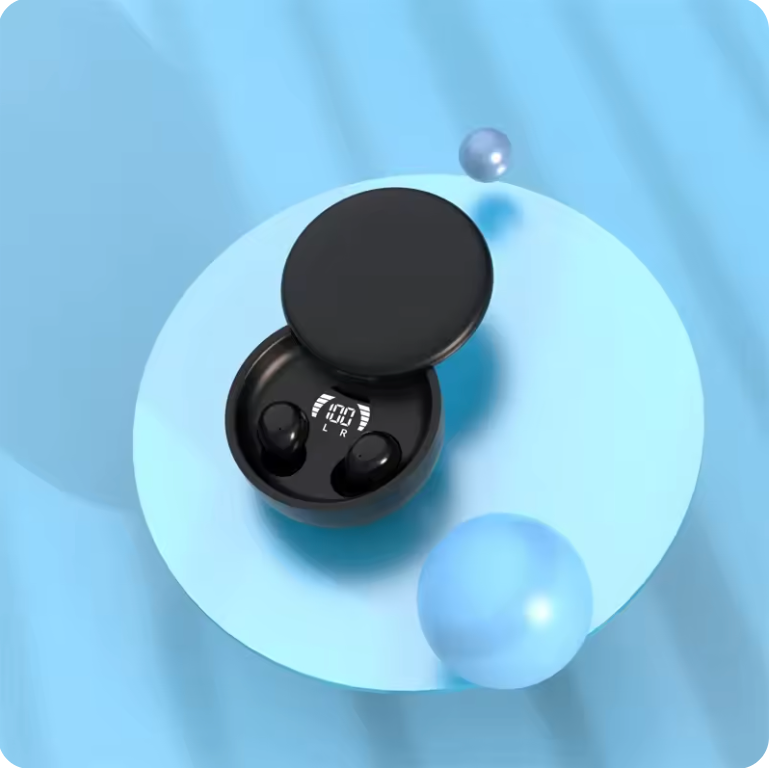目に見えない睡眠ヘッドセット,ミニワイヤレス,Bluetooth 5.4,Hi-Fiステレオ,ノイズリダクション,防水