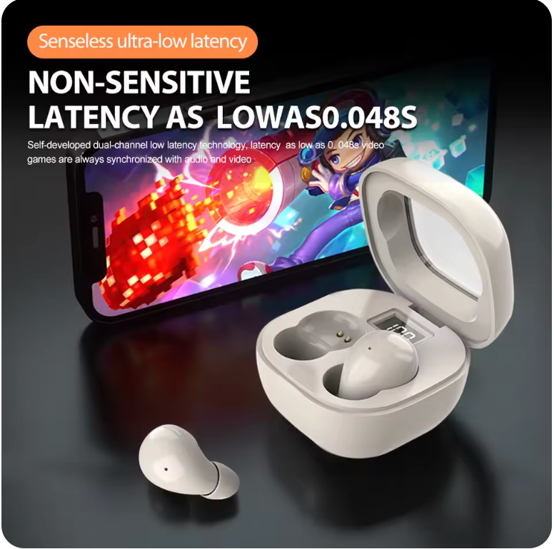 ノイズリダクション付きインビジブルミニヘッドセット,ワイヤレス,hifiステレオ,tws,bluetooth 5.3,iPhoneおよびXiaomi用イヤホン