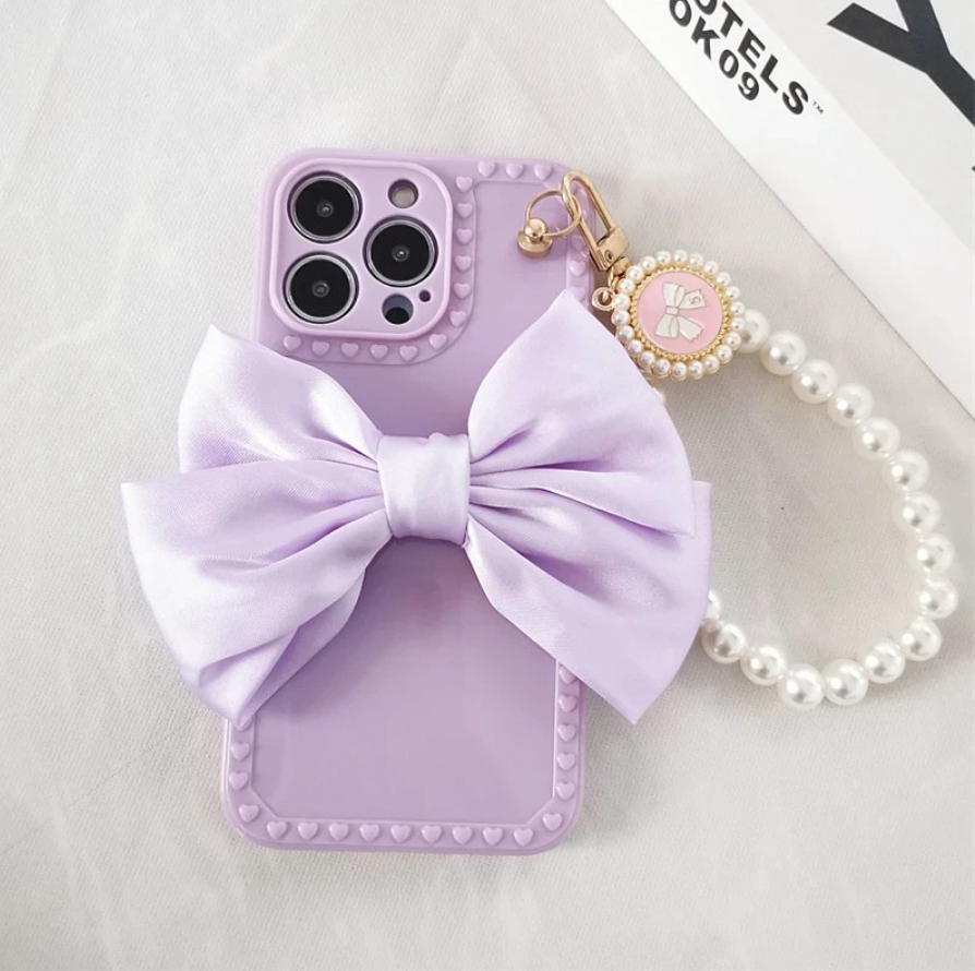 YOUPLUS リボン付き 可愛いiPhonecase カラー4色