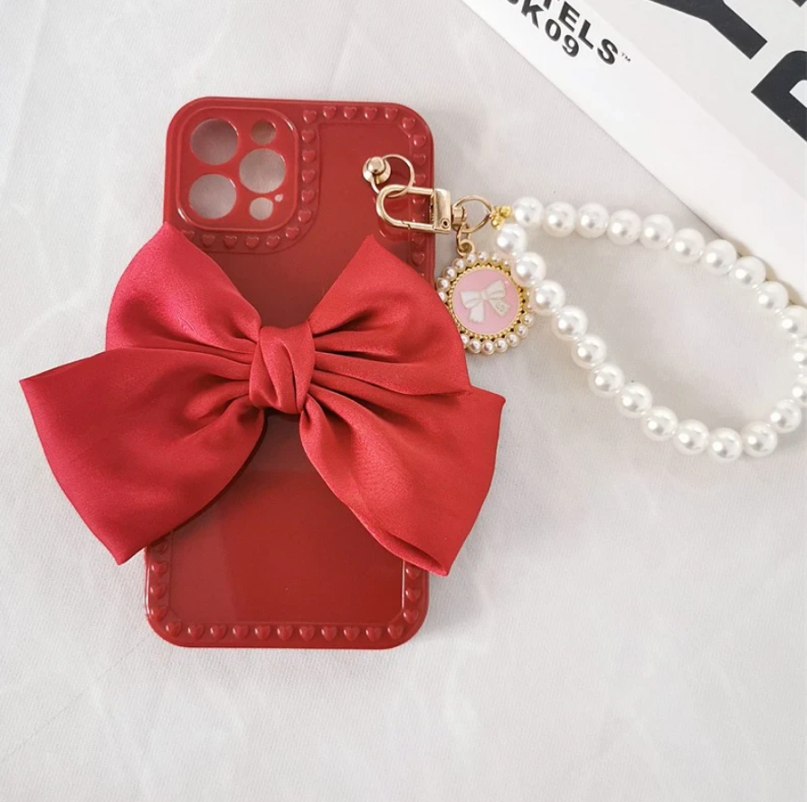 YOUPLUS リボン付き 可愛いiPhonecase カラー4色