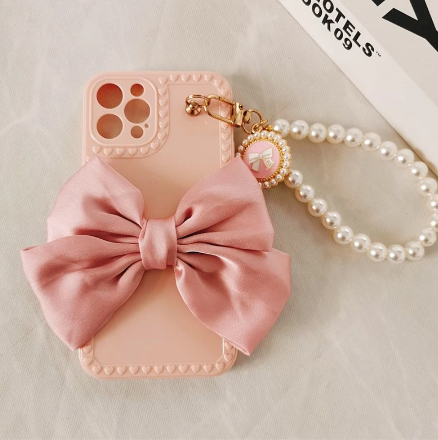 YOUPLUS リボン付き 可愛いiPhonecase カラー4色