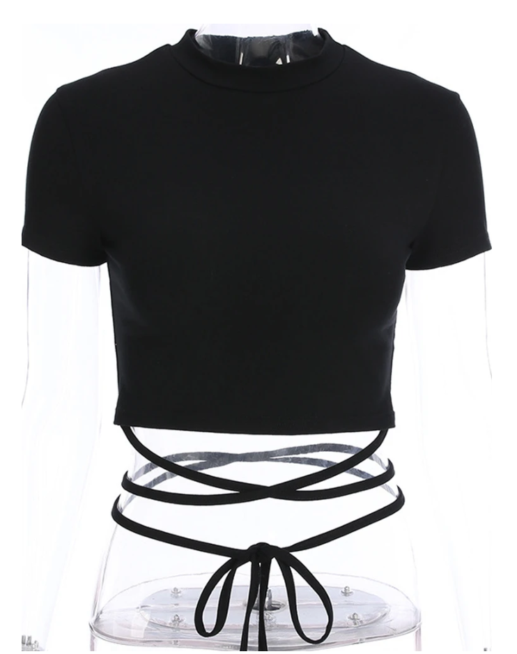 Women's Short Sleeve T-shirt,Black,Sexy,Summer,2023