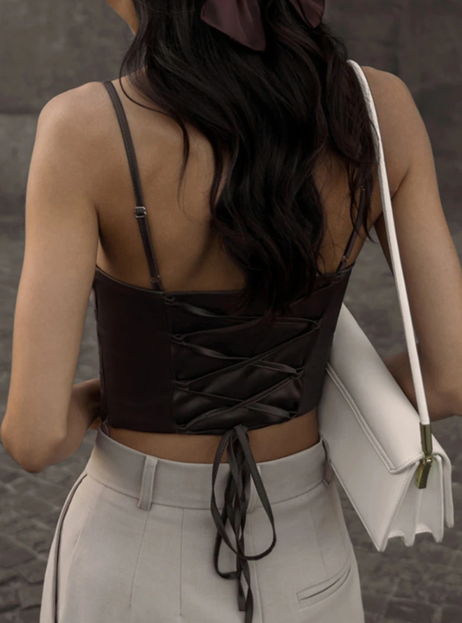 Women's Sexy Tank Top With Spaghetti Straps, Elegant Lace Bare Back, Women's Summer Party Top 2023