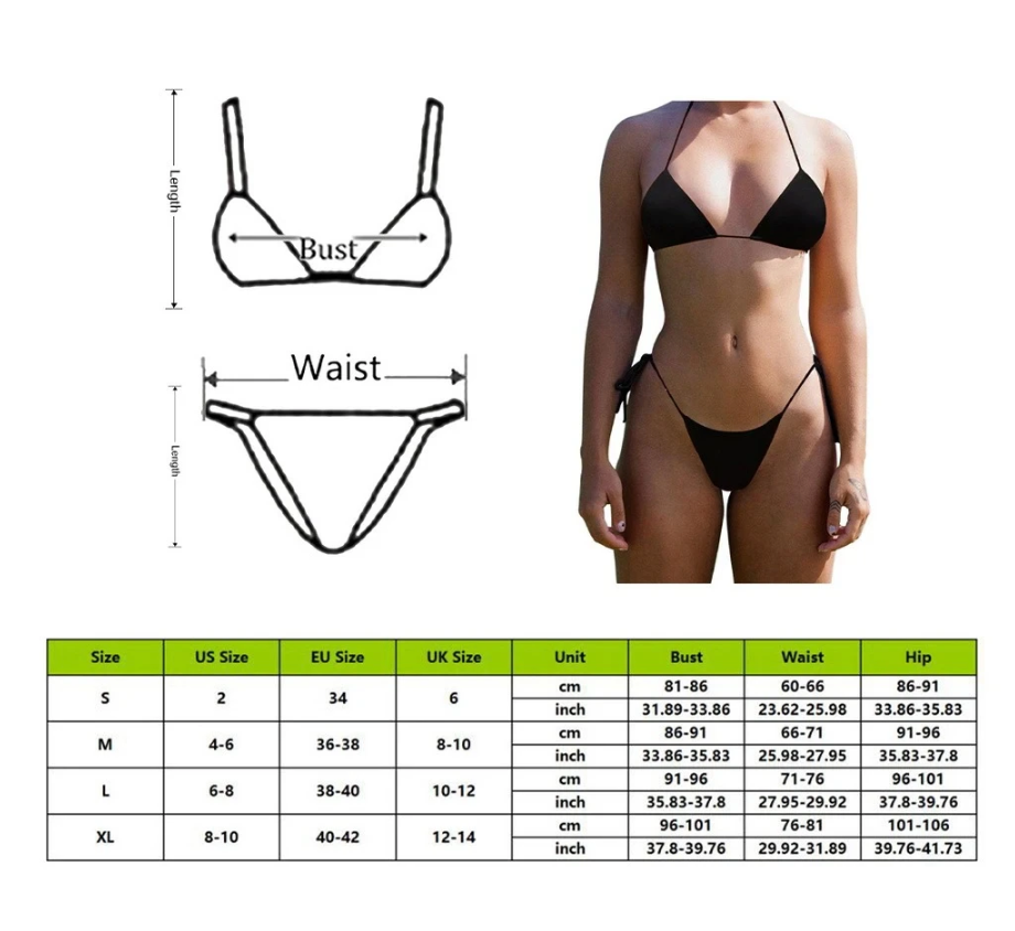 Women's Sexy Bikini Women's Split Swimsuit Push Up Bra Bikini Set 2 Piece Swimsuit Bathing Suit Swimming Suit Removable Chest Pads