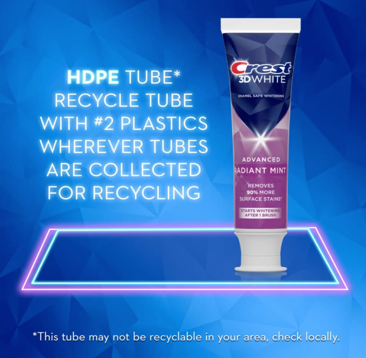 Crest 3D White Toothpaste Radiant Mint, 3.8 Oz (Pack of 3)