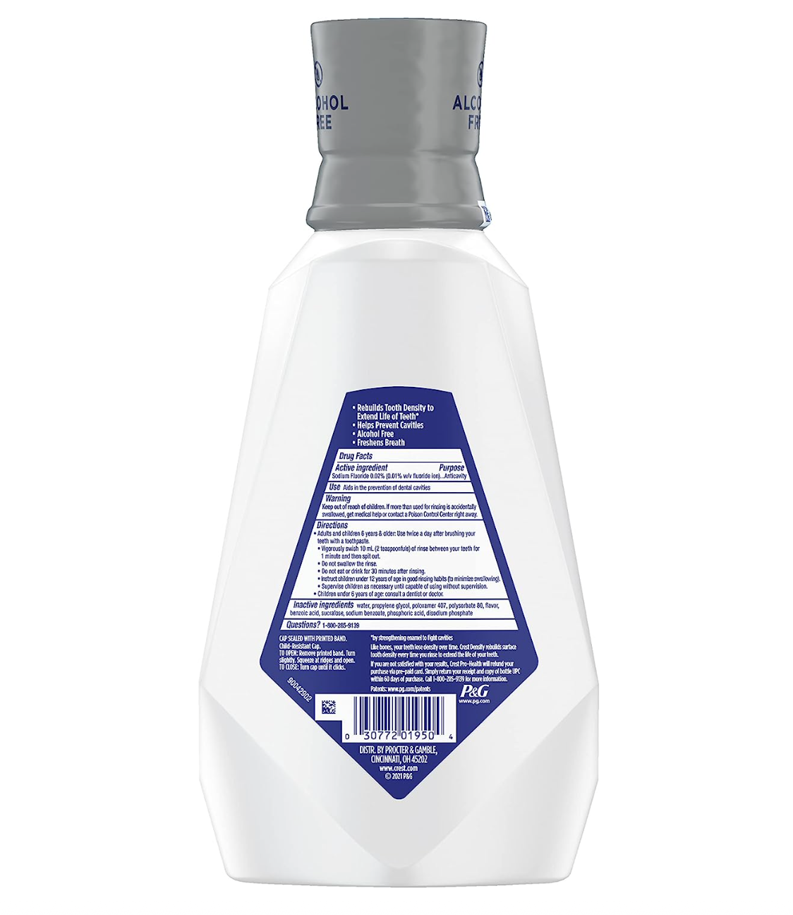 Crest Pro Health Densify Fluoride Mouthwash, Alcohol Free, Cavity Prevention, Strengthens Tooth Enamel, Clean Mint, 946mL (32 fl oz)