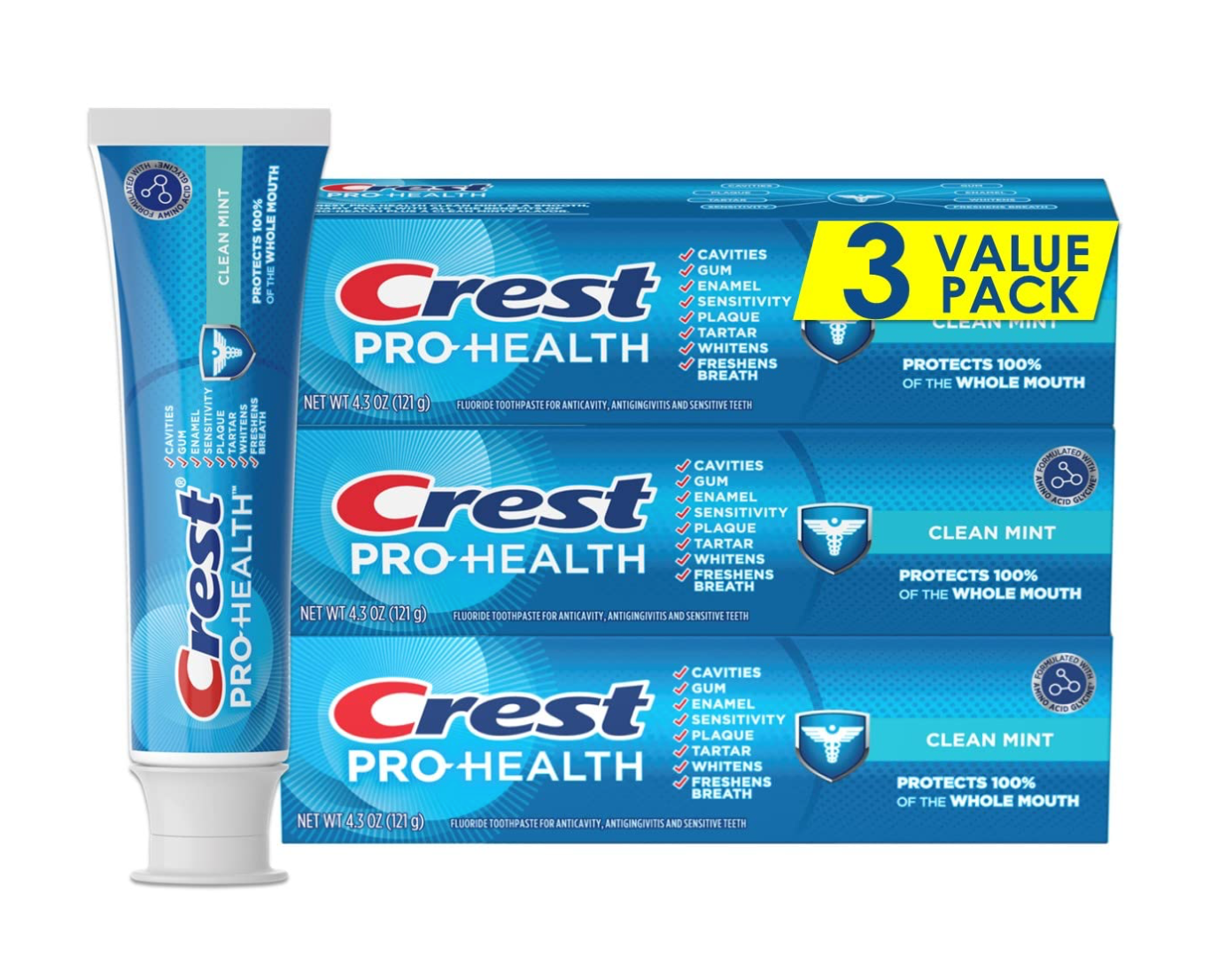 Crest Pro-Health Clean Mint Toothpaste (4.3oz) Triple Pack