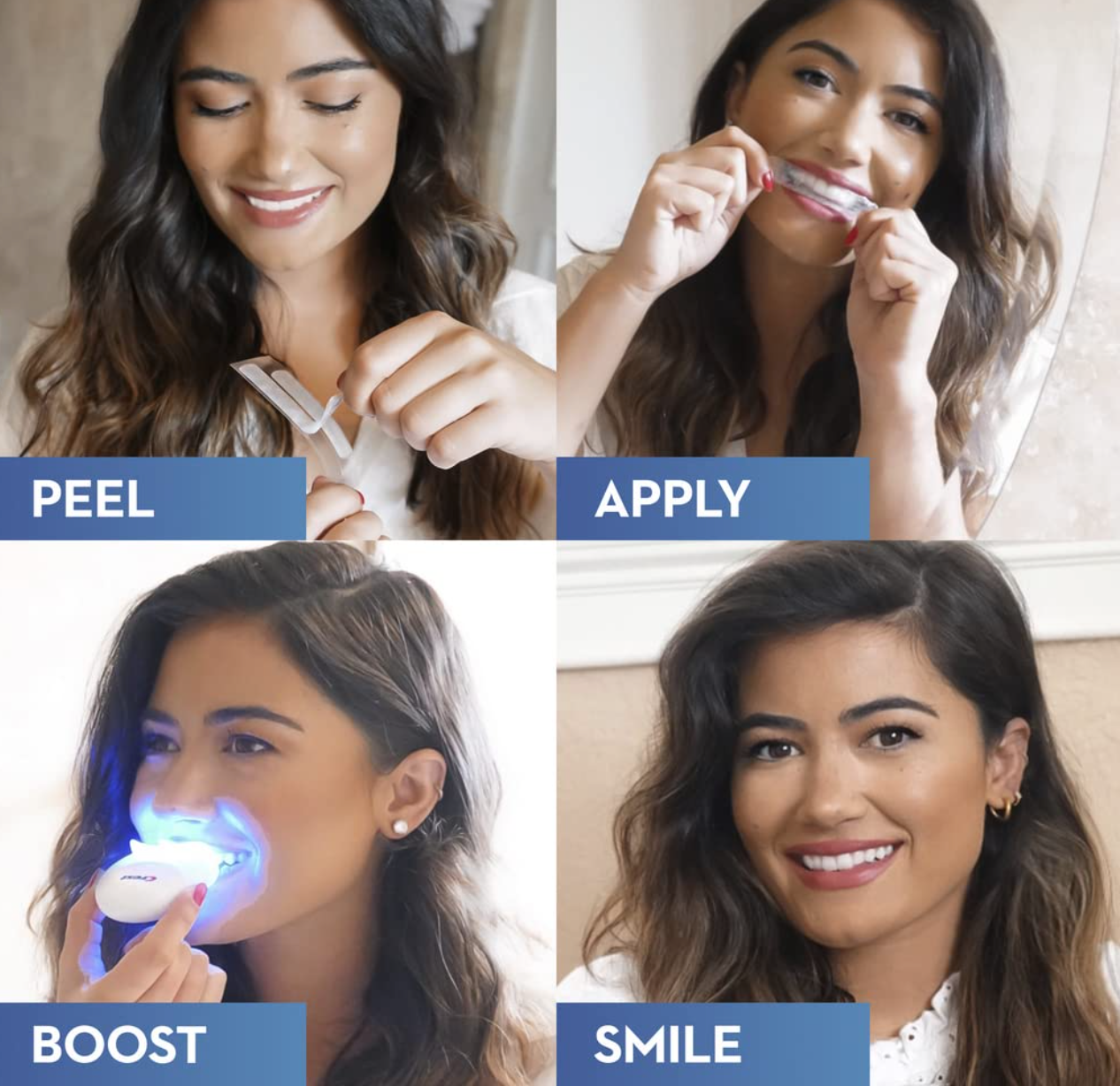 Crest 3D Whitestrips, Radiant Express with LED Accelerator Light, Teeth Whitening Strip Kit, 40 Strips (20 Count Pack)