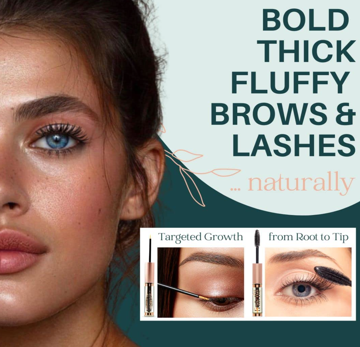 USDA Organic Castor Oil for Eyelashes and Eyebrows - All Natural Cold Pressed Castor Oil Eyelash Growth Serum with Mascara Tube - Caster Oil Eyebrow Growth Serum Eyelash Conditioner Lash Boost Serum