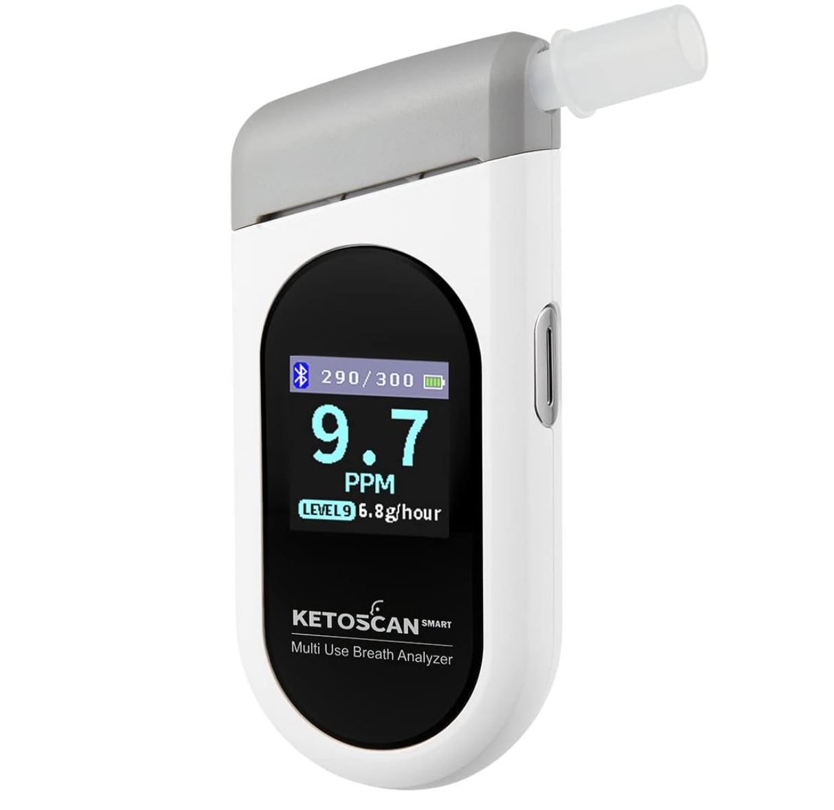 KETOSCAN Smart Breath Ketone Meter, Diet & Fitness Tracker | Monitor Your Fat Metabolism, Level of Ketosis on Low carb, Ketogenic or Any Nutrition & Fitness Program
