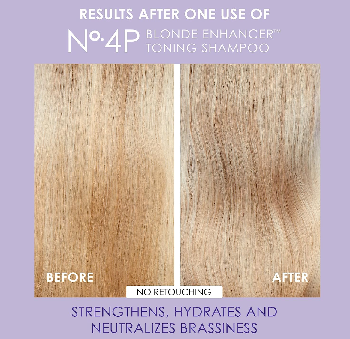 Olaplex No. 4P Blonde Enhancing Toning Shampoo, 8.5 Fl Oz