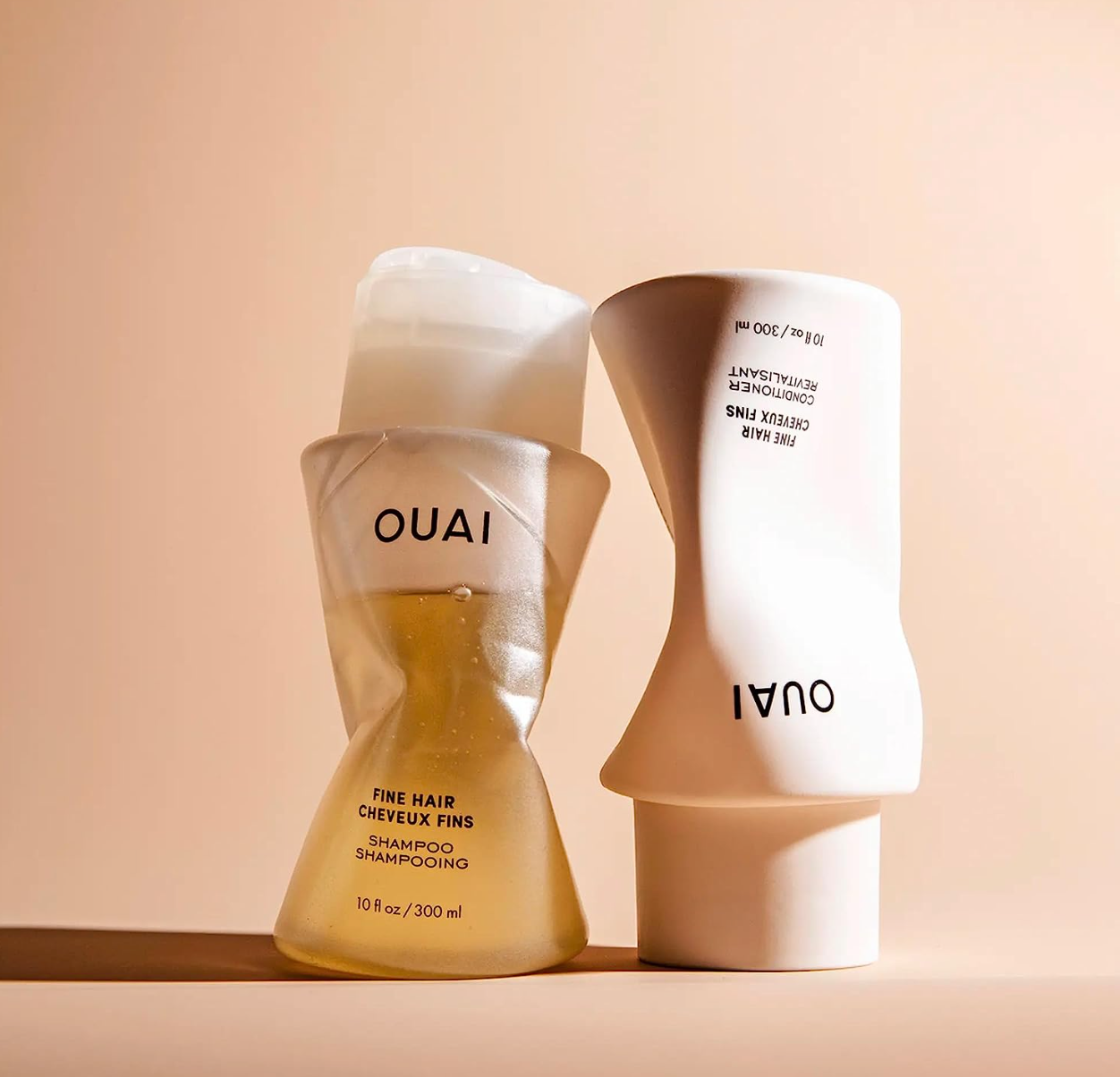 OUAI Fine Conditioner. This Lightweight Conditioner Gives Fine Hair Softness, Bounce and Volume. Made with Keratin and Biotin. Free from Parabens, Sulfates, and Phthalates (10 oz)