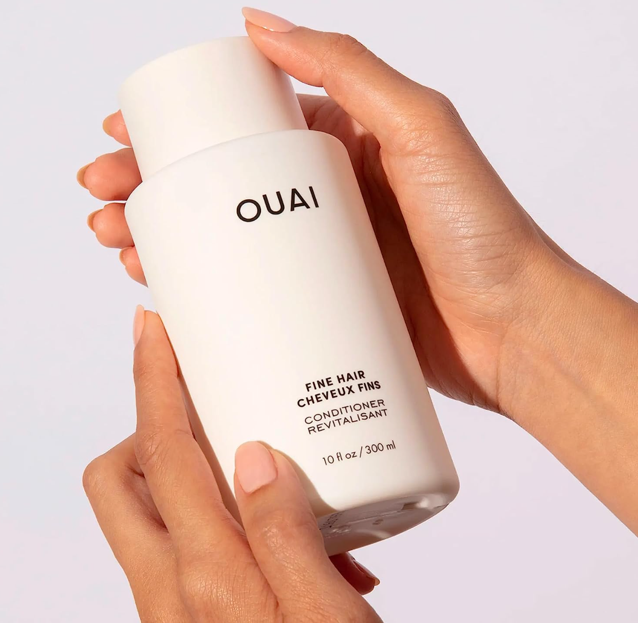 OUAI Fine Conditioner. This Lightweight Conditioner Gives Fine Hair Softness, Bounce and Volume. Made with Keratin and Biotin. Free from Parabens, Sulfates, and Phthalates (10 oz)