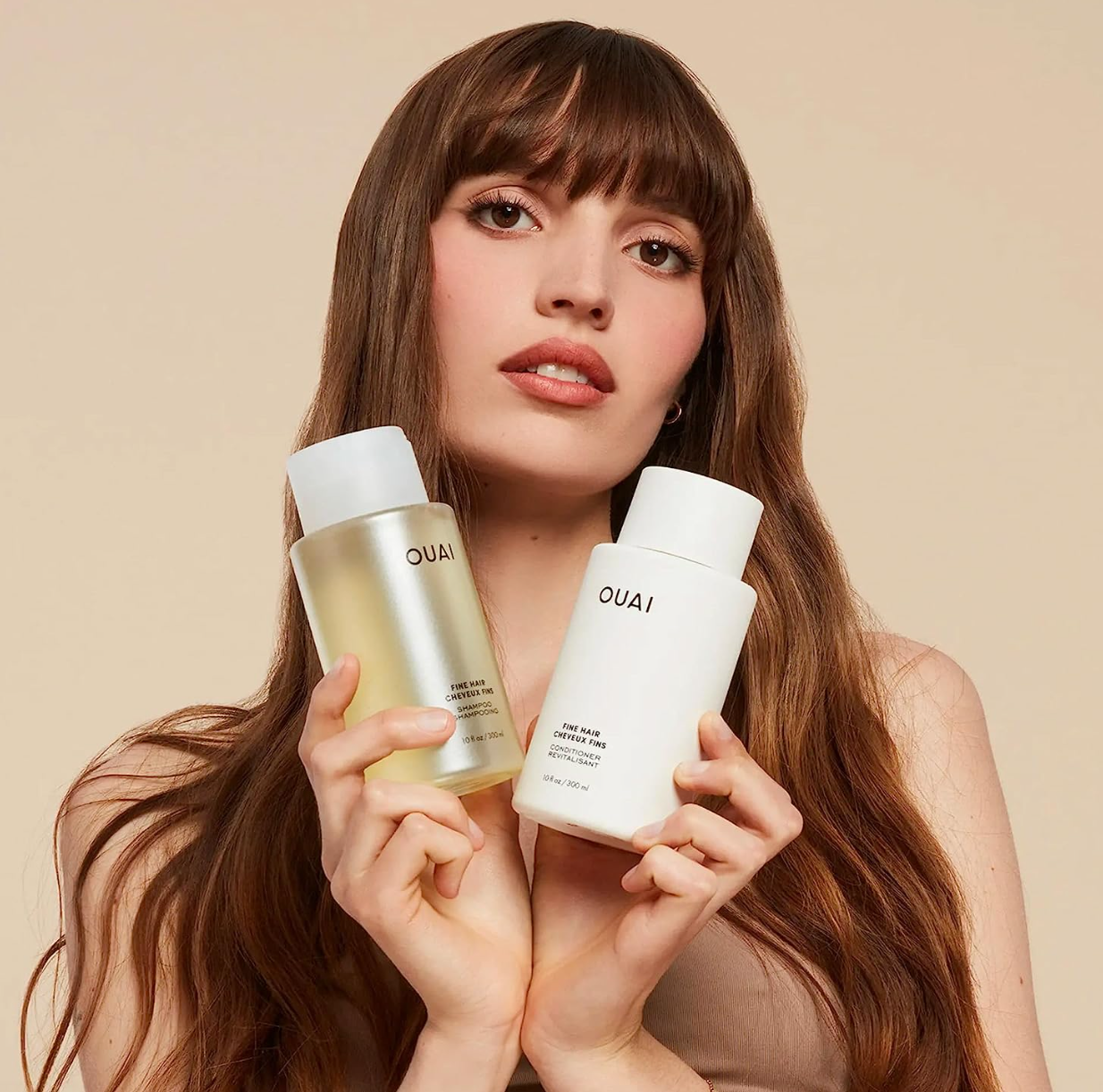 OUAI Fine Conditioner. This Lightweight Conditioner Gives Fine Hair Softness, Bounce and Volume. Made with Keratin and Biotin. Free from Parabens, Sulfates, and Phthalates (10 oz)