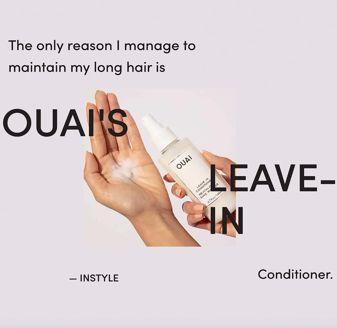 OUAI Leave-In Conditioner. Multitasking Mist that Protects Against Heat, Primes Hair for Style, Smooths Flyaways, Adds Shine and Detangles. Free from Parabens, Sulfates and Phthalates (4.7 oz)