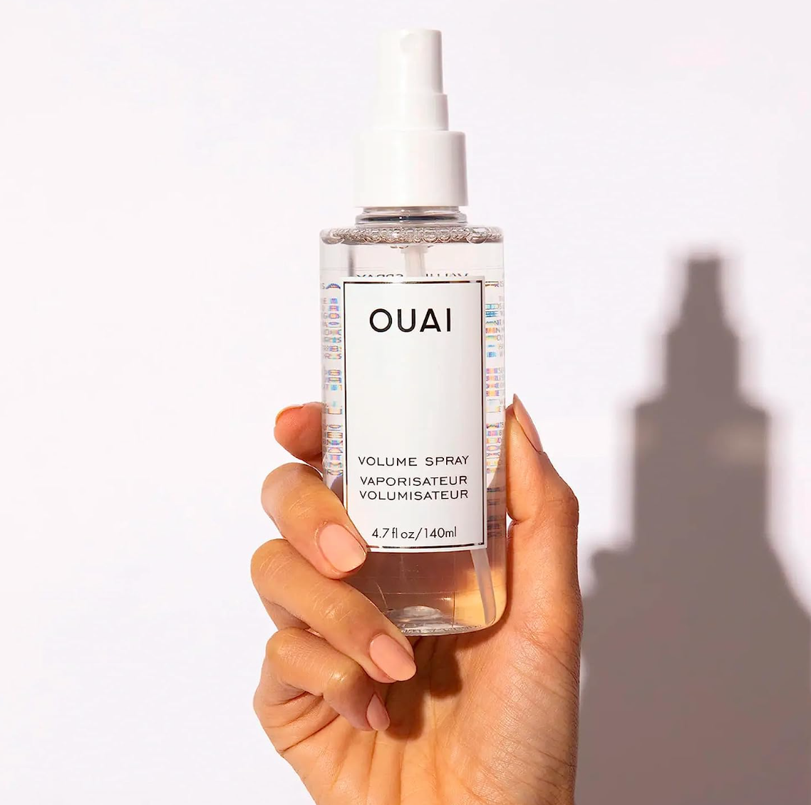 OUAI Volume Spray. A Weightless, Pre-Blowout Mist for Long-Lasting Thickness, Volume and Bounce. Made with Volume Polymers and Hibiscus Extract. Free from Parabens and Sulfates (4.7 Oz)