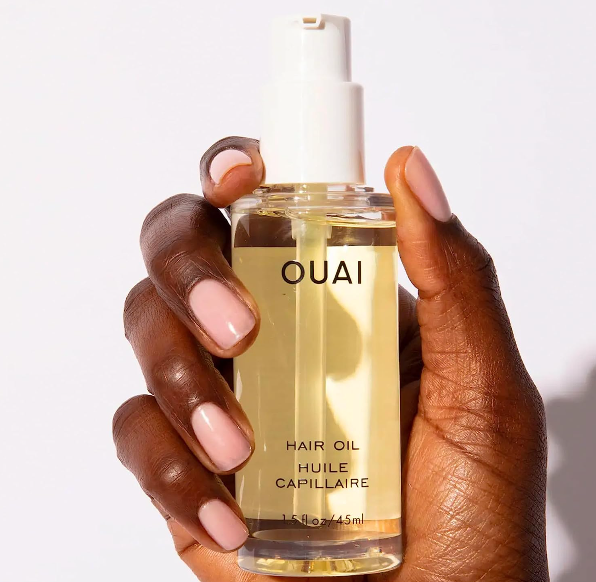 OUAI Hair Oil, Multitasking Oil Protects from UV/Heat Damage and Frizz, Adds Mega Shine and Smooths Split Ends. Safe for Colored Hair. Free from Parabens, Sulfates and Phthalates (1.5 oz)