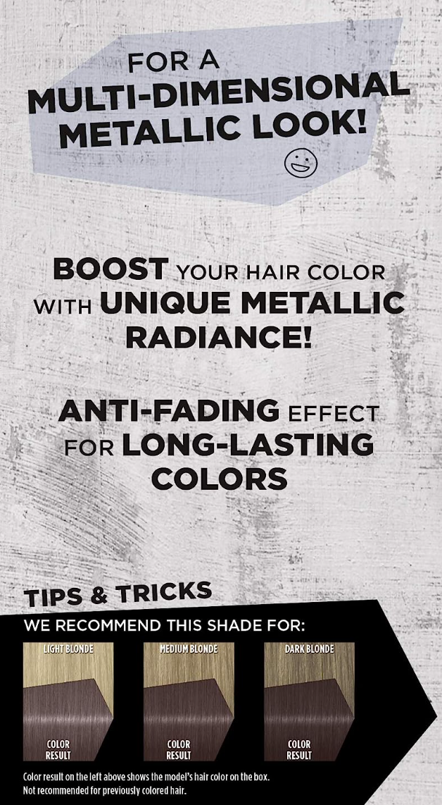 Schwarzkopf Got2b Metallics Permanent Hair Color, M83 Urban Mauve