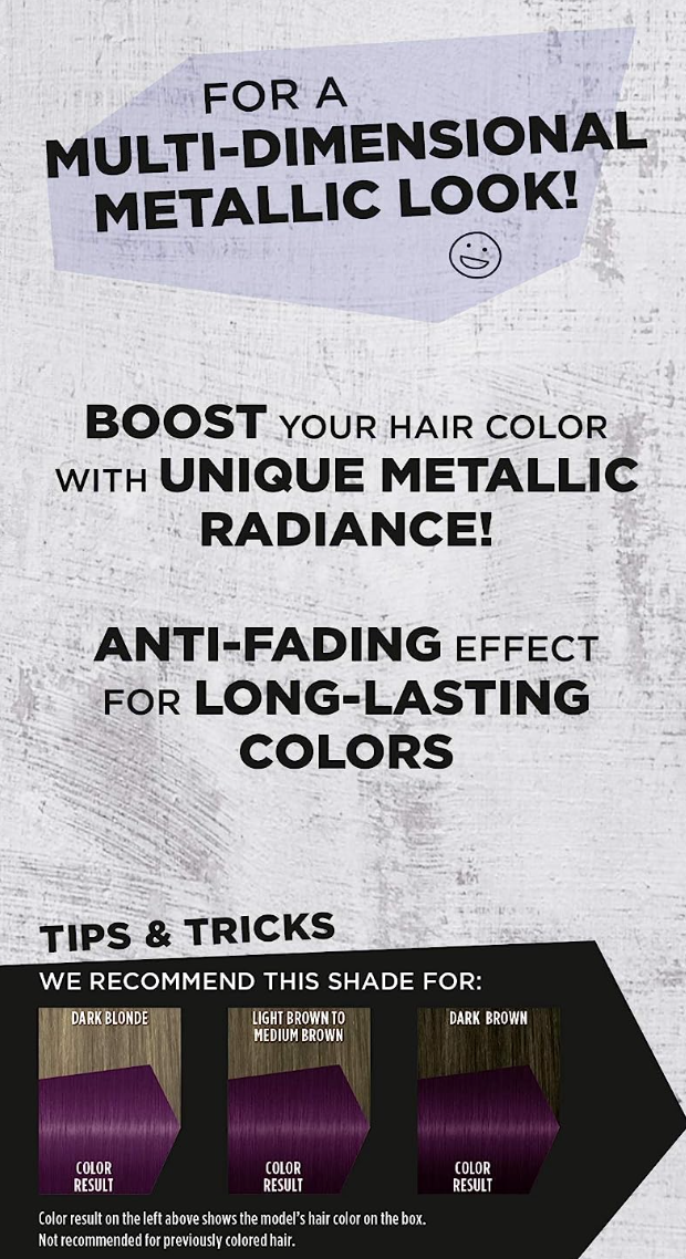 Schwarzkopf Got2b Metallics Permanent Hair Color, M69 Amethyst Chrome