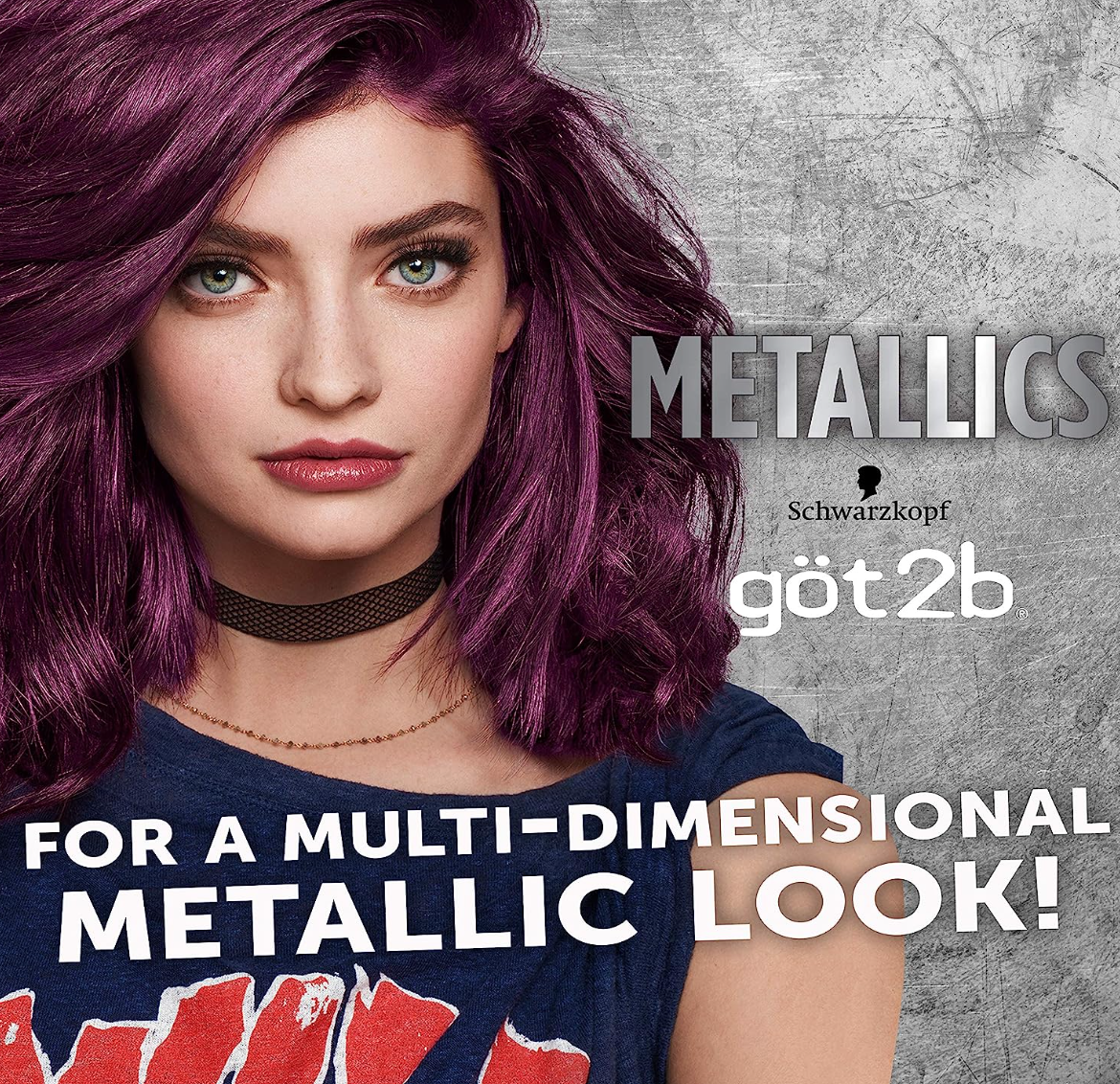 Schwarzkopf Got2b Metallics Permanent Hair Color, M69 Amethyst Chrome