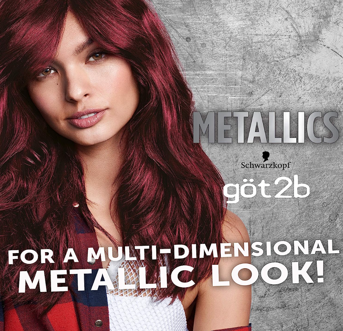 Schwarzkopf Got2b Metallics Permanent Hair Color, M68 Dark Ruby