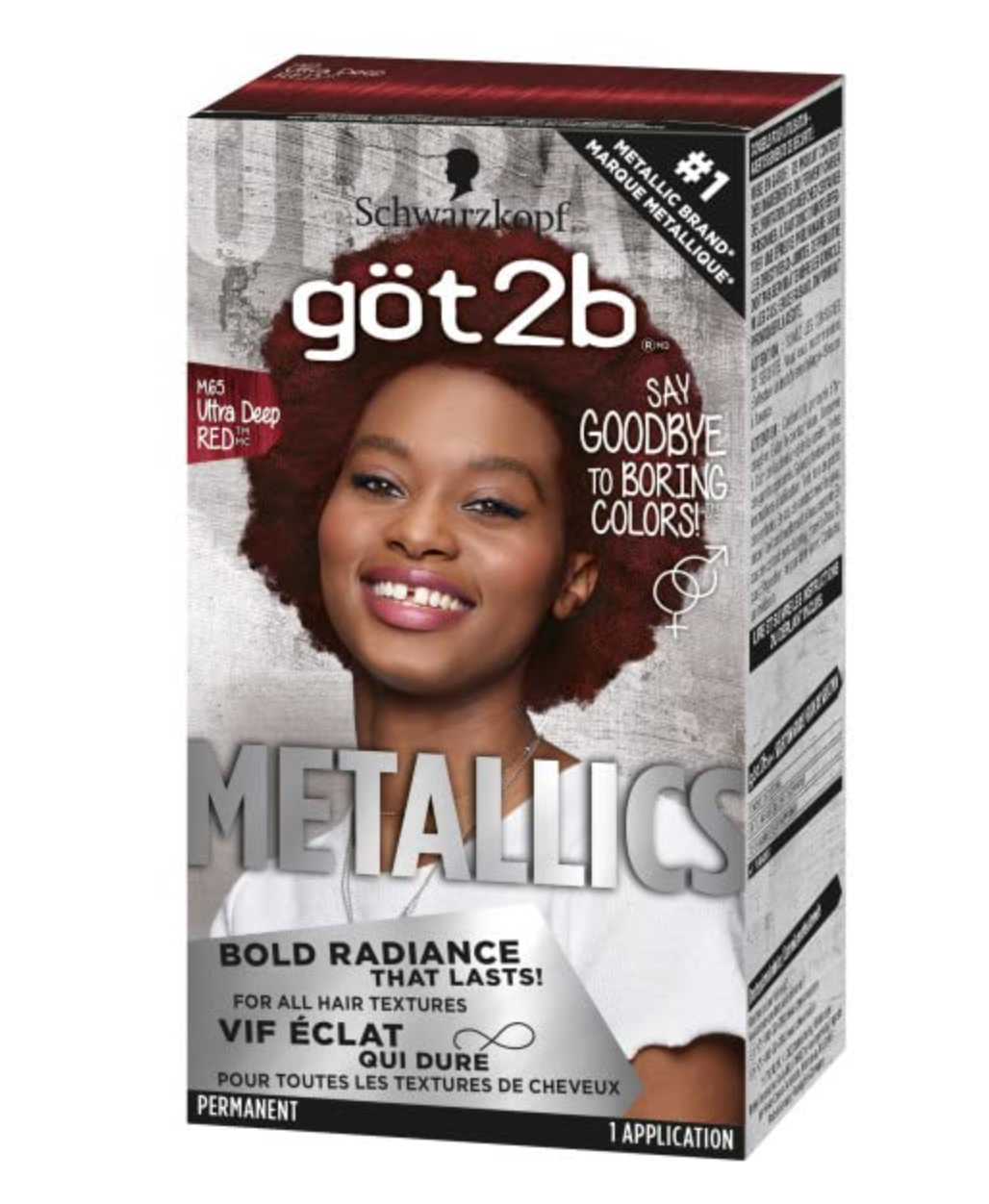 Got2b Metallics Permanent Hair Color, Deep Red
